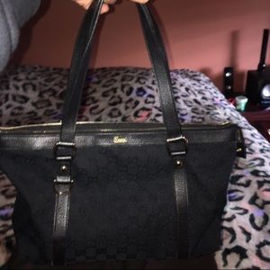 Black & gold GUCCI PURSE